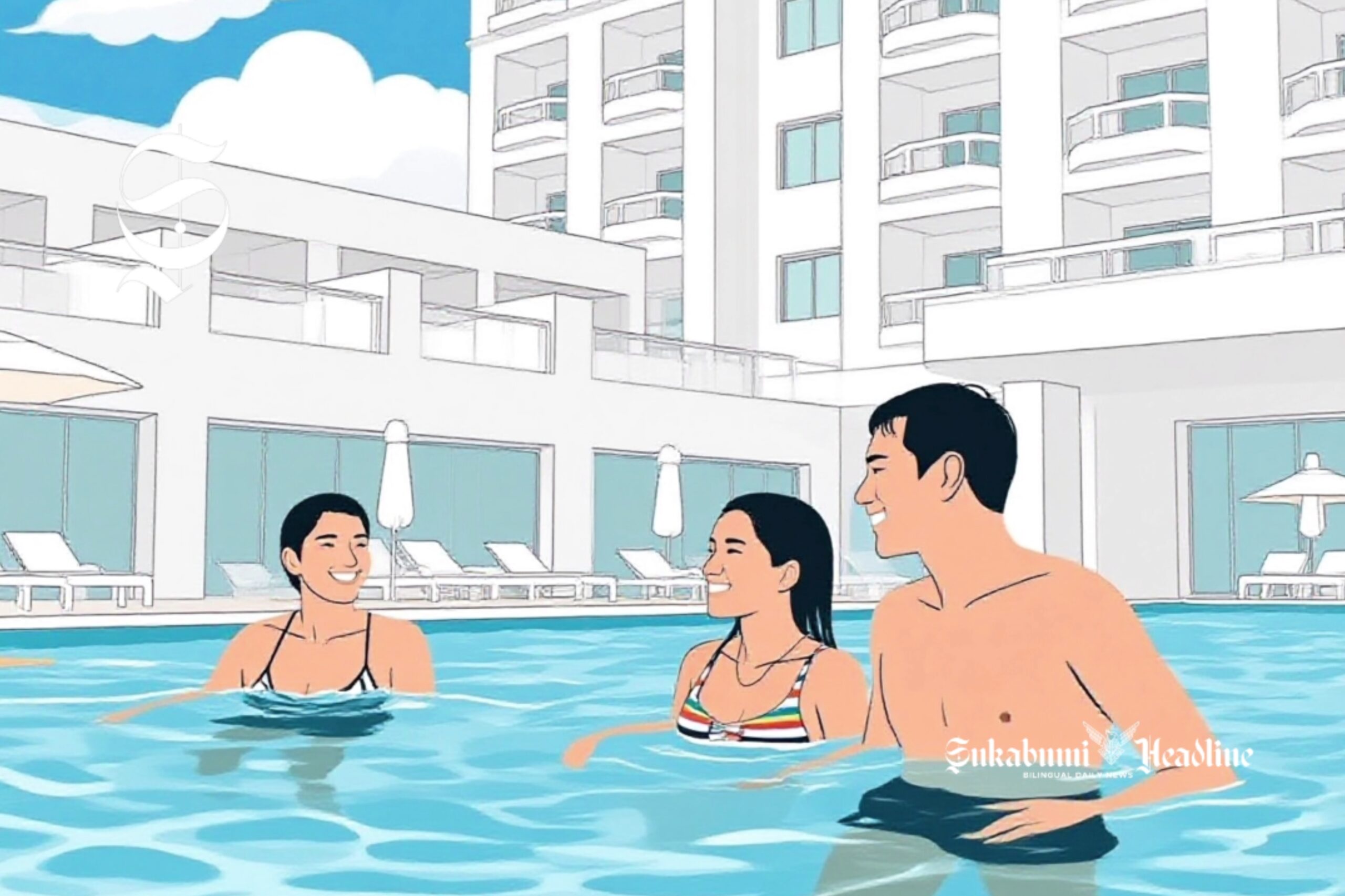 Ilustrasi berenang di hotel - sukabumiheadline.com