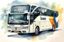 Ilustrasi bus DAMRI - sukabumiheadline.com
