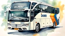 Ilustrasi bus DAMRI - sukabumiheadline.com