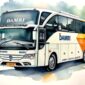 Ilustrasi bus DAMRI - sukabumiheadline.com