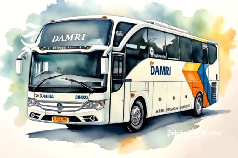 Ilustrasi bus DAMRI - sukabumiheadline.com