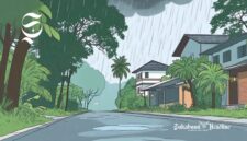 Ilustrasi daerah diguyur hujan deras - sukabumiheadline.com