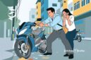 Ilustrasi debt collector merampas sepeda motor milik nasabah leasing - sukabumiheadline.com