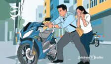 Ilustrasi debt collector merampas sepeda motor milik nasabah leasing - sukabumiheadline.com