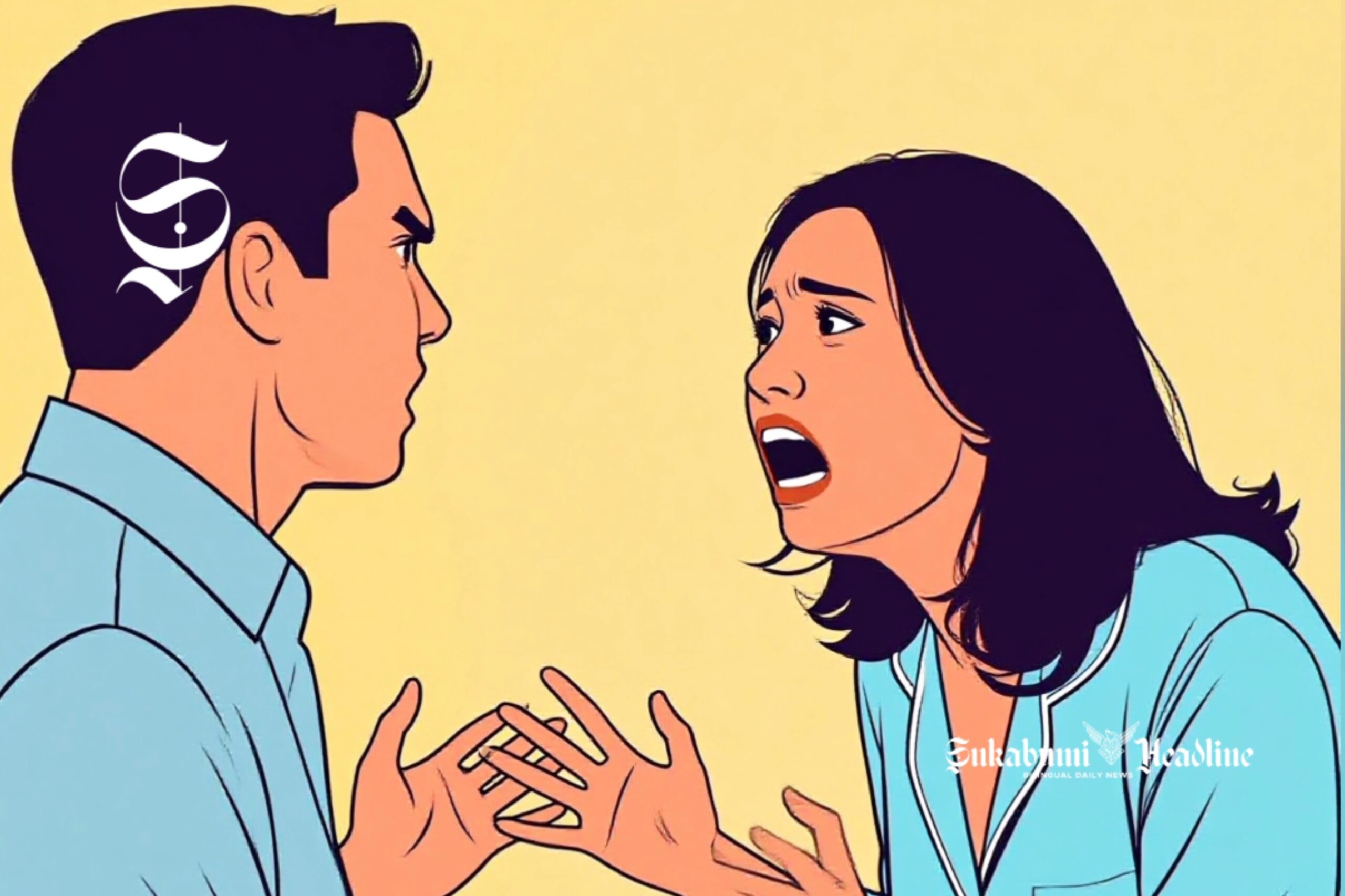 Ketika wanita masuk neraka, 4 pria akan dimintai pertanggungjawaban dan terseret 1 Ilustrasi istri memarahi suami - sukabumiheadline.com