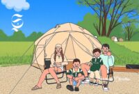 Ilustrasi kemping bersama keluarga - sukabumiheadline.com