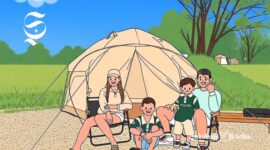 Ilustrasi kemping bersama keluarga - sukabumiheadline.com