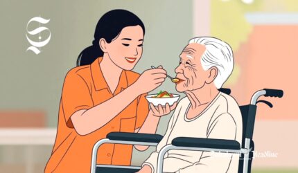 Ilustrasi kerja sosial merawat wanita lansia - sukabumiheadline.com