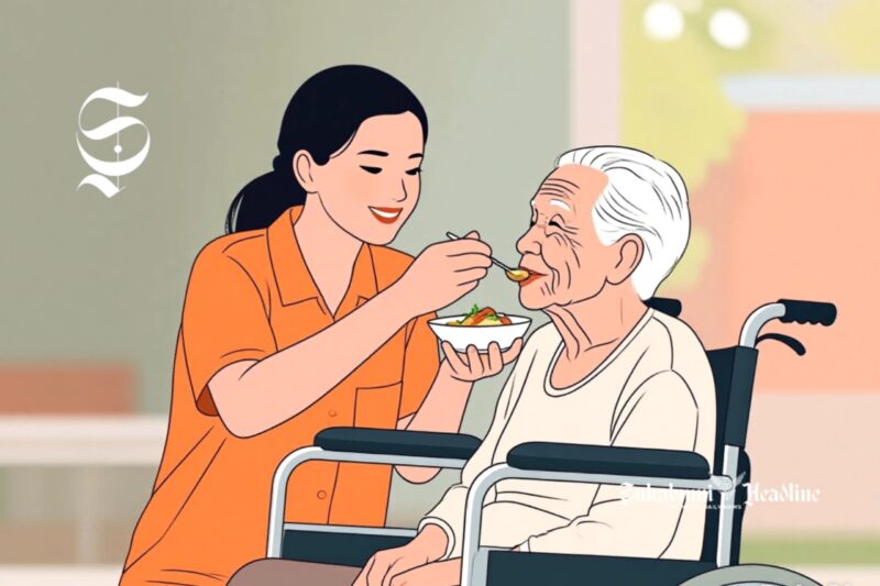 Ilustrasi kerja sosial merawat wanita lansia - sukabumiheadline.com