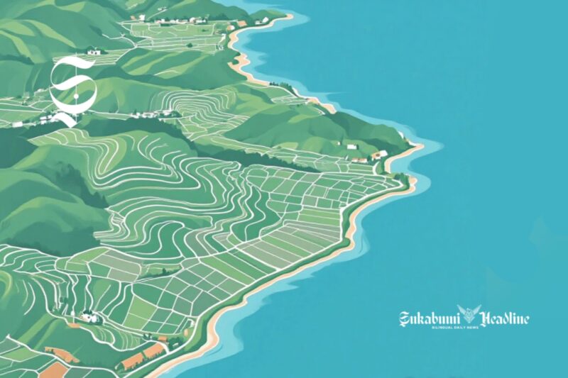 Ilustrasi kontur daratan yang berbatasan dengan laut - sukabumiheadline.com