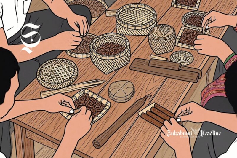 Ilustrasi melinting tembakau dengan tangan tanpa peralatan - sukabumiheadline.com