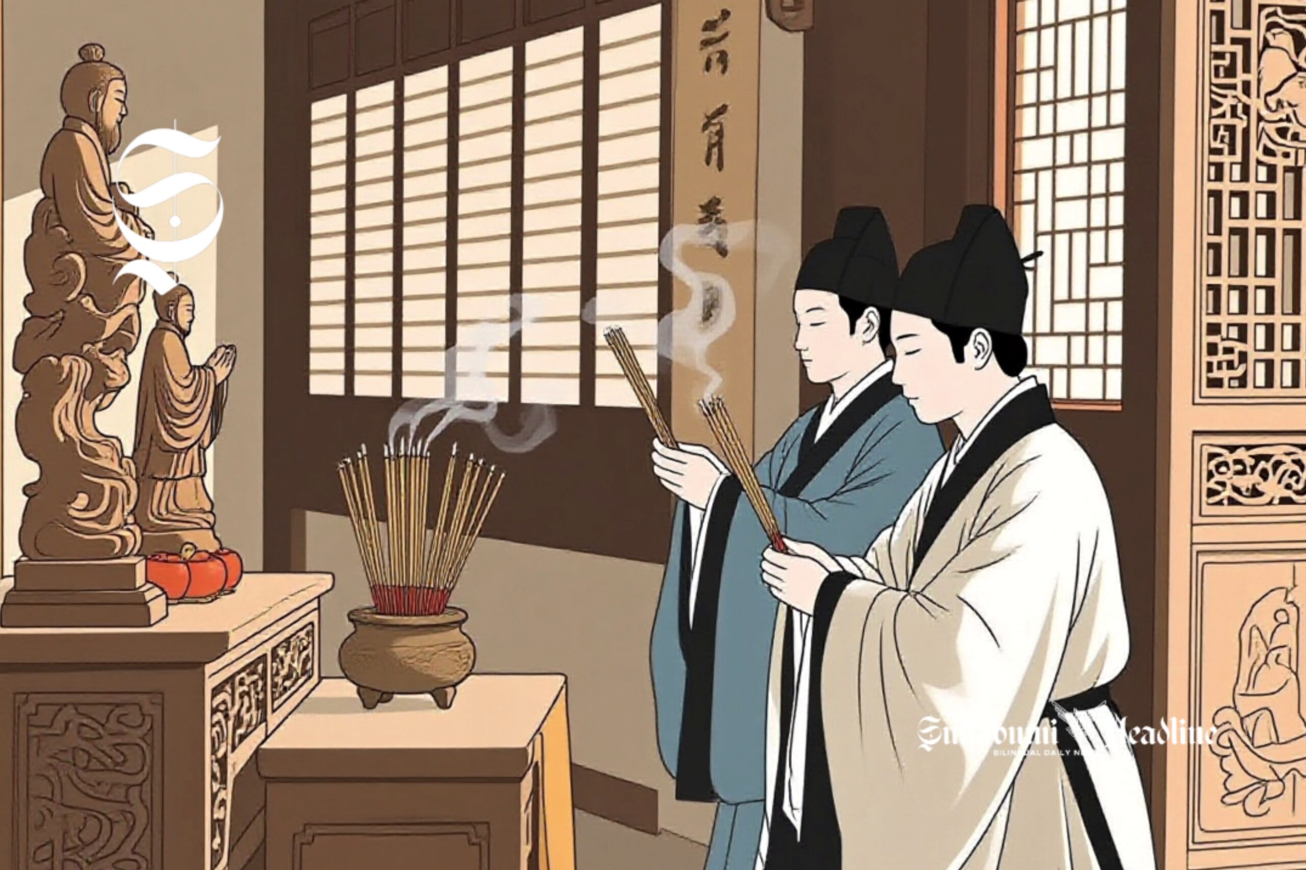 5 fakta Konghucu dan jumlah pemeluknya di Sukabumi 2 Ilustrasi pemeluk Konghucu sedang beribadah - sukabumiheadline.com