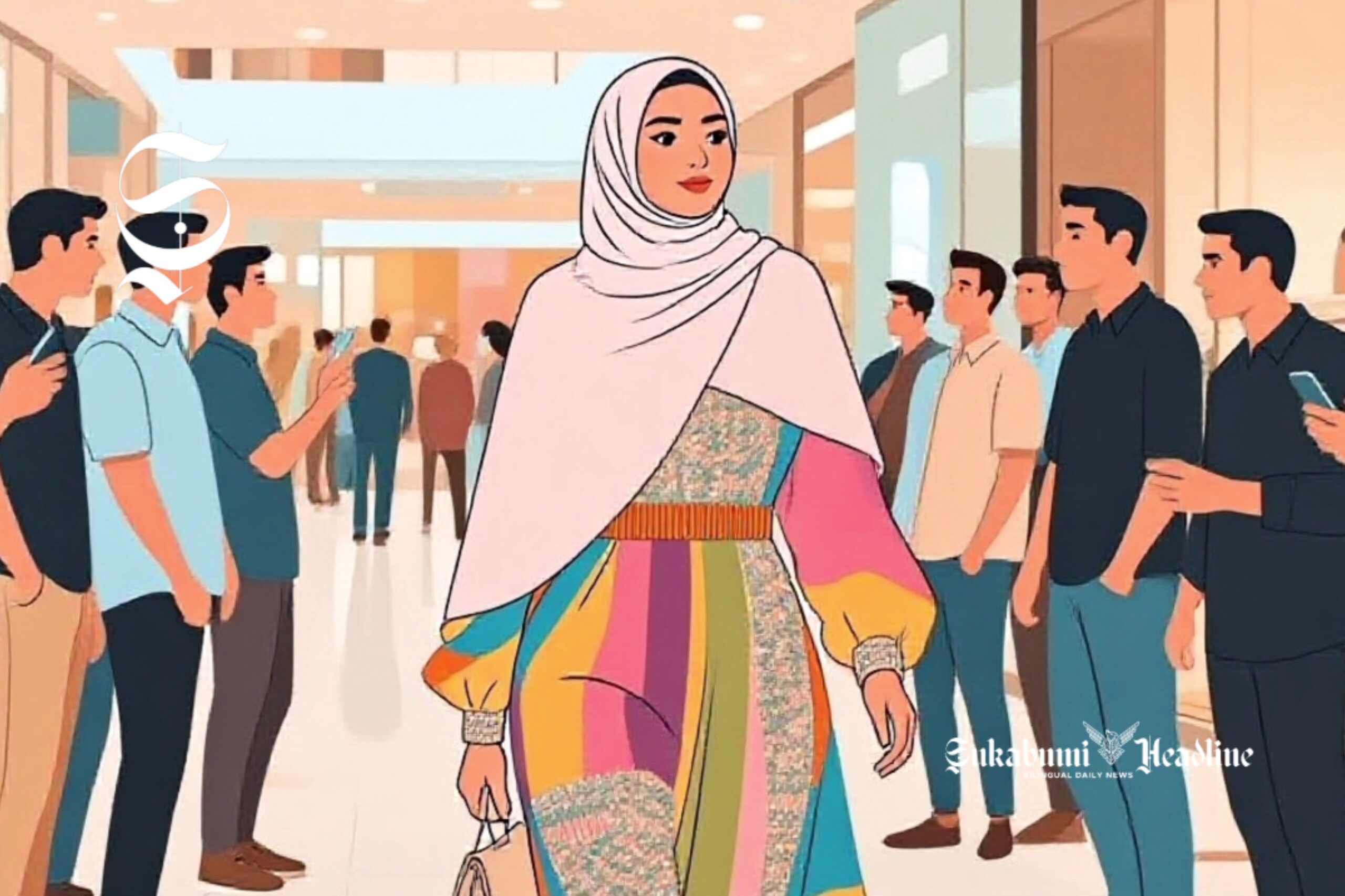 Ilustrasi wanita sedang menyemprotkan parfum ke tubuhnya - sukabumiheadline.com