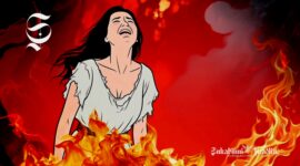 Ilustrasi perempuan di dalam neraka - sukabumiheadline.com