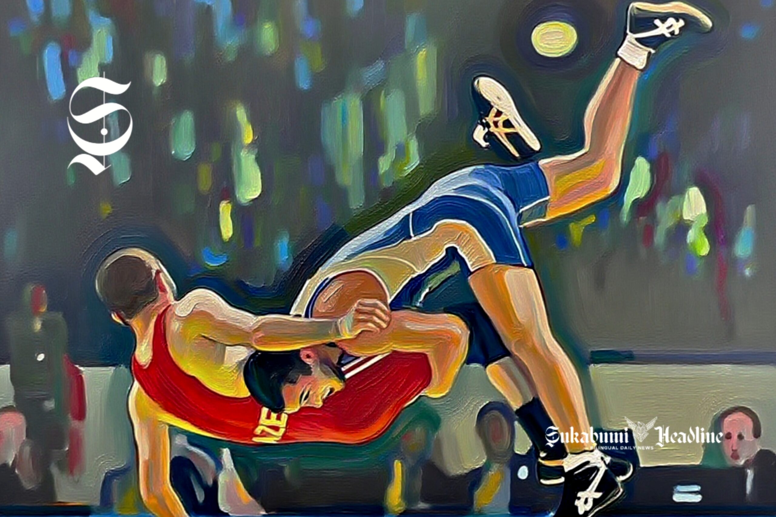 Ilustrasi pertarungan di arena wrestling - sukabumiheadline.com