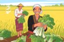 Ilustrasi petani tersenyum setelah panen sayur - sukabumiheadline.com