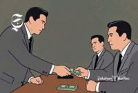 Ilustrasi praktik suap dan korupsi pejabat - sukabumiheadline.com