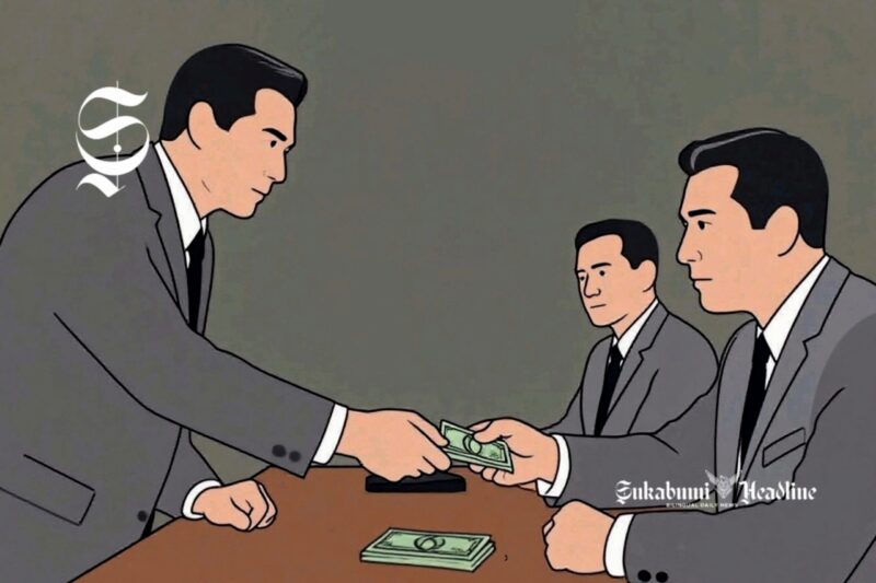 Ilustrasi praktik suap dan korupsi pejabat - sukabumiheadline.com