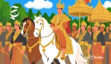 Ilustrasi raja naik kuda diiringi pasukan kerajaan - sukabumiheadline.com