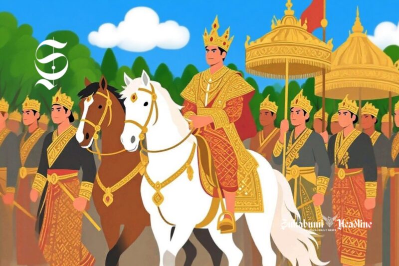 Ilustrasi raja naik kuda diiringi pasukan kerajaan - sukabumiheadline.com