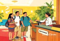Ilustrasi resepsionis hotel sedang menerima tamu - sukabumiheadline.com