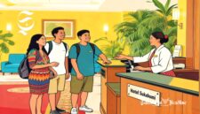 Ilustrasi resepsionis hotel sedang menerima tamu - sukabumiheadline.com