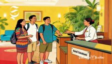 Ilustrasi resepsionis hotel sedang menerima tamu - sukabumiheadline.com
