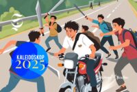 Ilustrasi tawuran pelajar - sukabumiheadline.com