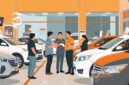Ilustrasi transaksi pembelian mobil di dealer - sukabumiheadline.com