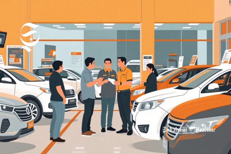 Ilustrasi transaksi pembelian mobil di dealer - sukabumiheadline.com