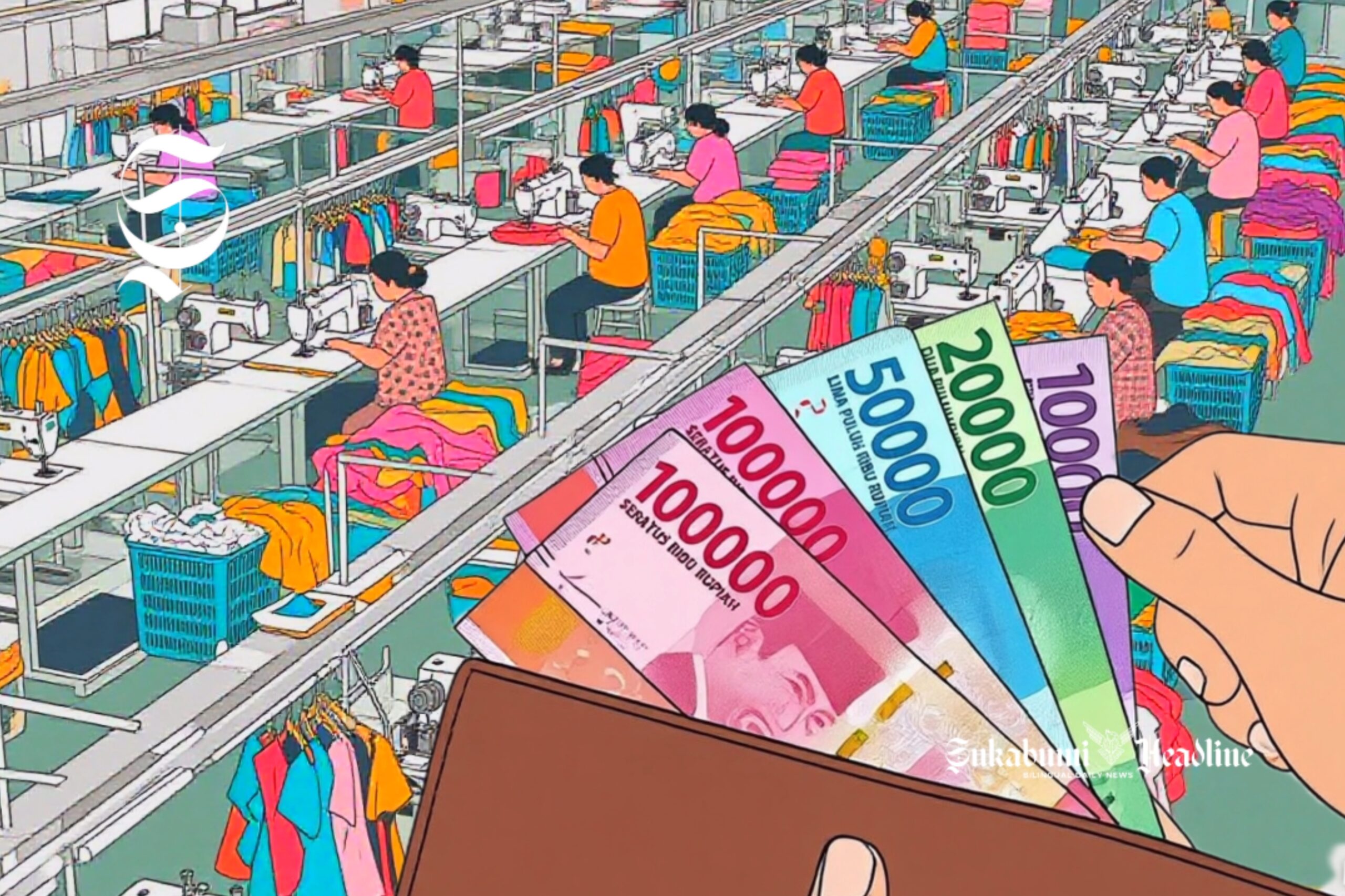 Ilustrasi upah buruh pabrik sukabumiheadline.com scaled