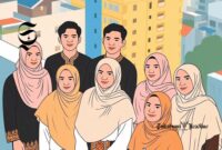 Ilustrasi Muslim dan Muslimah Gen Z - sukabumiheadline.com