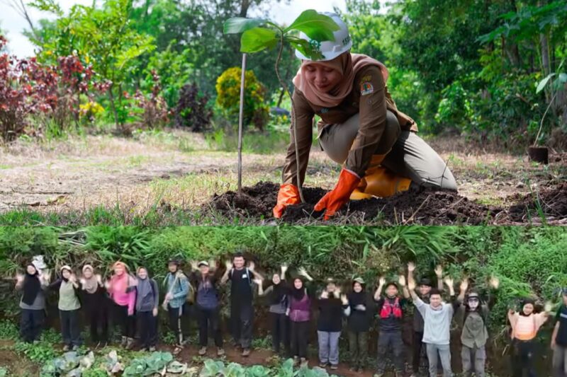 Mitigasi bencana, aksi penanaman pohon di Gunung Karamat Sukabumi - Perhutani