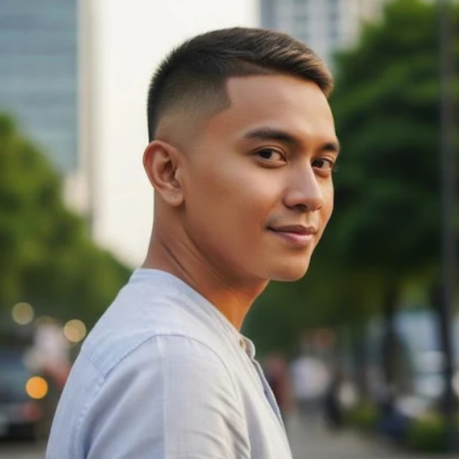 6 model rambut pria 2026: Fresh dan maskulin 2 Modern buzz cut