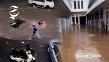 Motor hanyut dan Hotel Raharja Kota Sukabumi direndam banjir - Ist