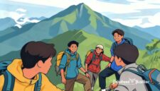 Sekelompok remaja sedang mendaki gunung - sukabumiheadline.com