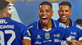 Uilliam Baros dan Ramon Tanque selebrasi gol - sukabumiheadline.com