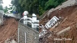 11 kecamatan di Sukabumi diterjang banjir dan longsor, Tugu Jabar Istimewa rungkad diterjang longsor - Ist