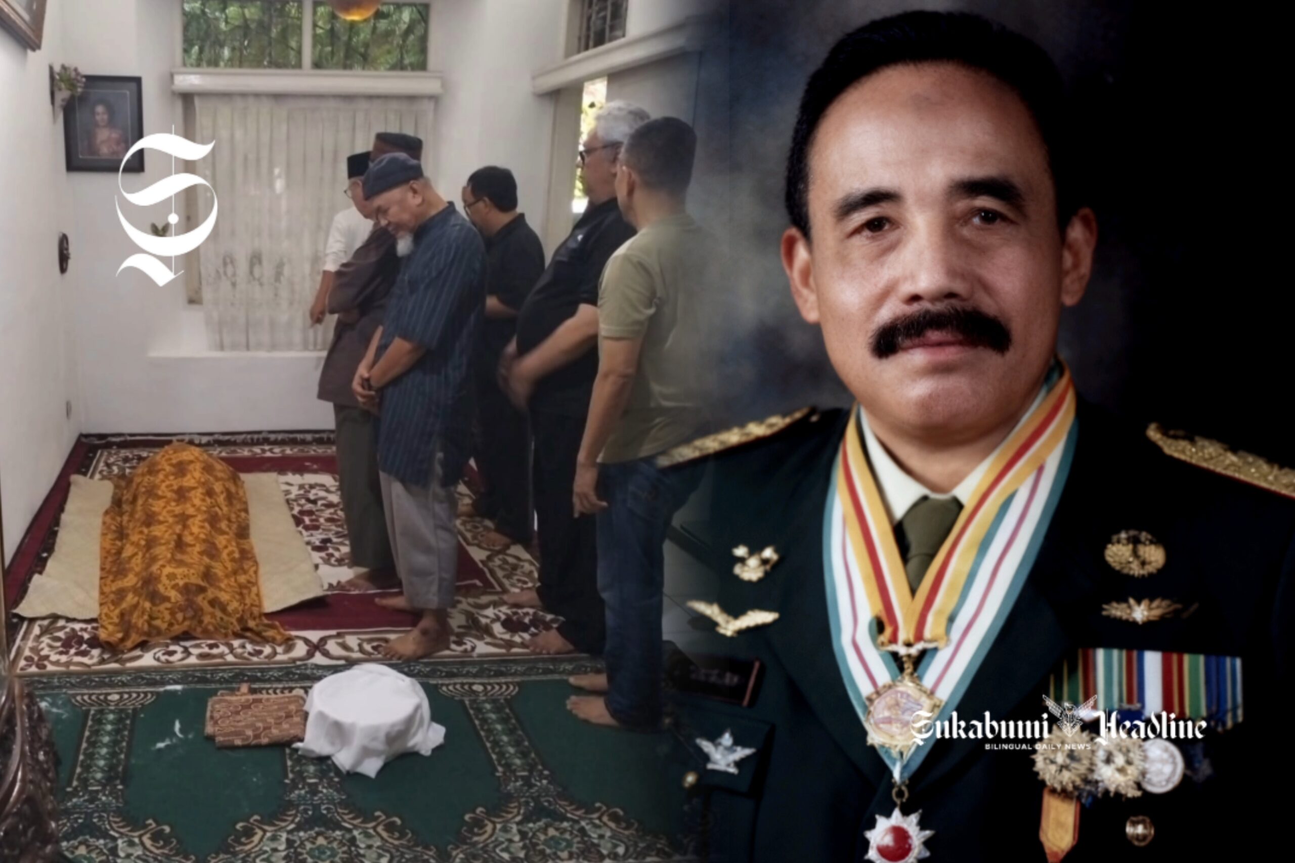 4 foto masa muda kedekatan tokoh asal Sukabumi dengan Prabowo dan Menhan 3 Almarhum Mayor Jenderal TNI (Purn.) Ampi Nurkamal Tanudjiwa ketika dishalatkan di rumah duka - Dok. Keluarga