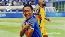 Beckham Putra melakukan selebrasi setelah membobol gawang Persija Jakarta - sukabumiheadline.com