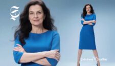 Busana kerja wanita Rusia dengan gaun seath A-Line warna biru - sukabumiheadline.com