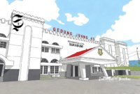 Ilustrasi Gedung Juang 45 Kota Sukabumi - sukabumiheadline.com