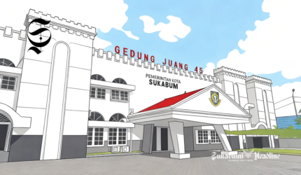 Ilustrasi Gedung Juang 45 Kota Sukabumi - sukabumiheadline.com
