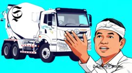 Ilustrasi Gubernur Jawa Barat dan truk molen atau mixer truck - sukabumiheadline.com