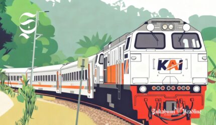 Ilustrasi KA Siliwangi relasi Sukabumi-Bandung - sukabumiheadline.com