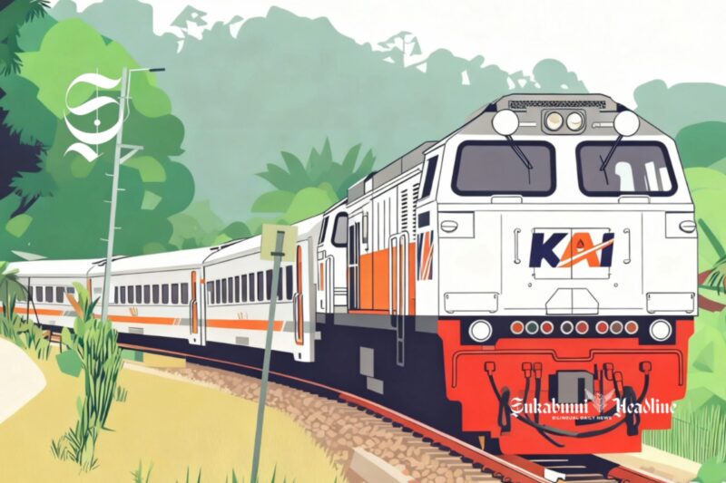 Ilustrasi KA Siliwangi relasi Sukabumi-Bandung - sukabumiheadline.com