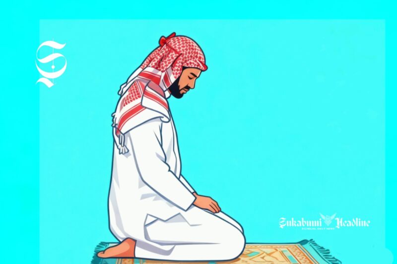 Ilustrasi duduk di antara dua sujud dalam shalat - sukabumiheadline.com