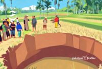 Ilustrasi fenomena sinkhole atau lubang misterius raksasa - sukabumiheadline.com
