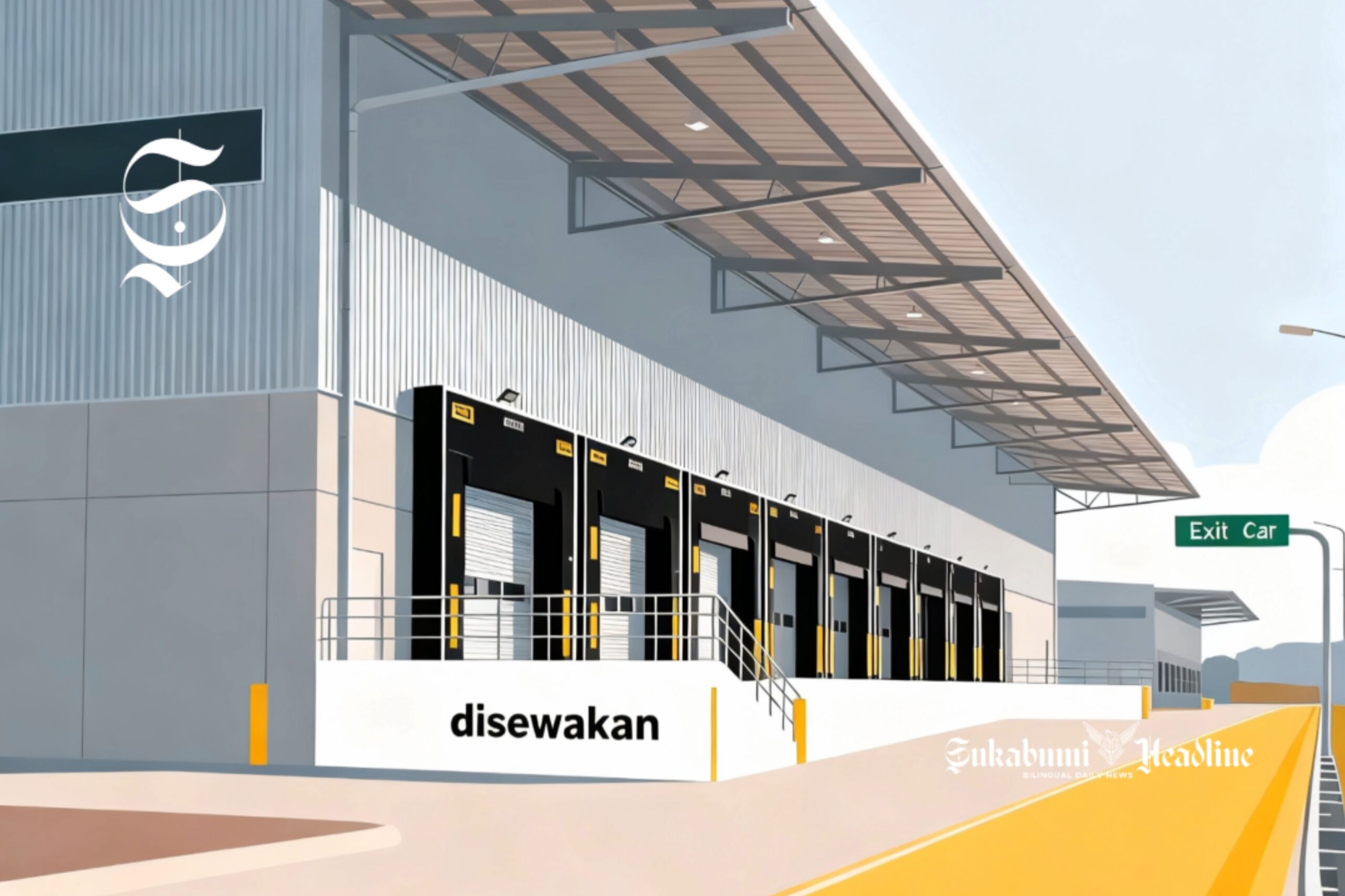 Ilustrasi gudang disewakan - sukabumiheadline.com