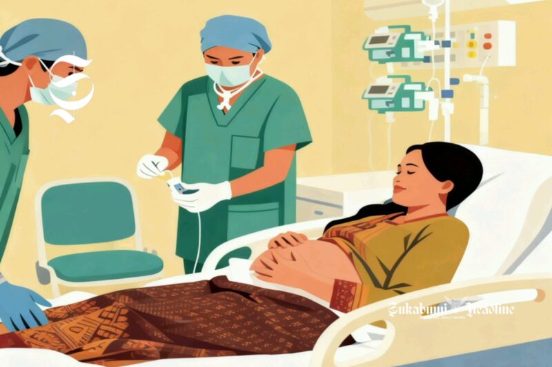 Ilustrasi ibu sedang mempersiapkan proses kelahiran bayinya - sukabumiheadline.com